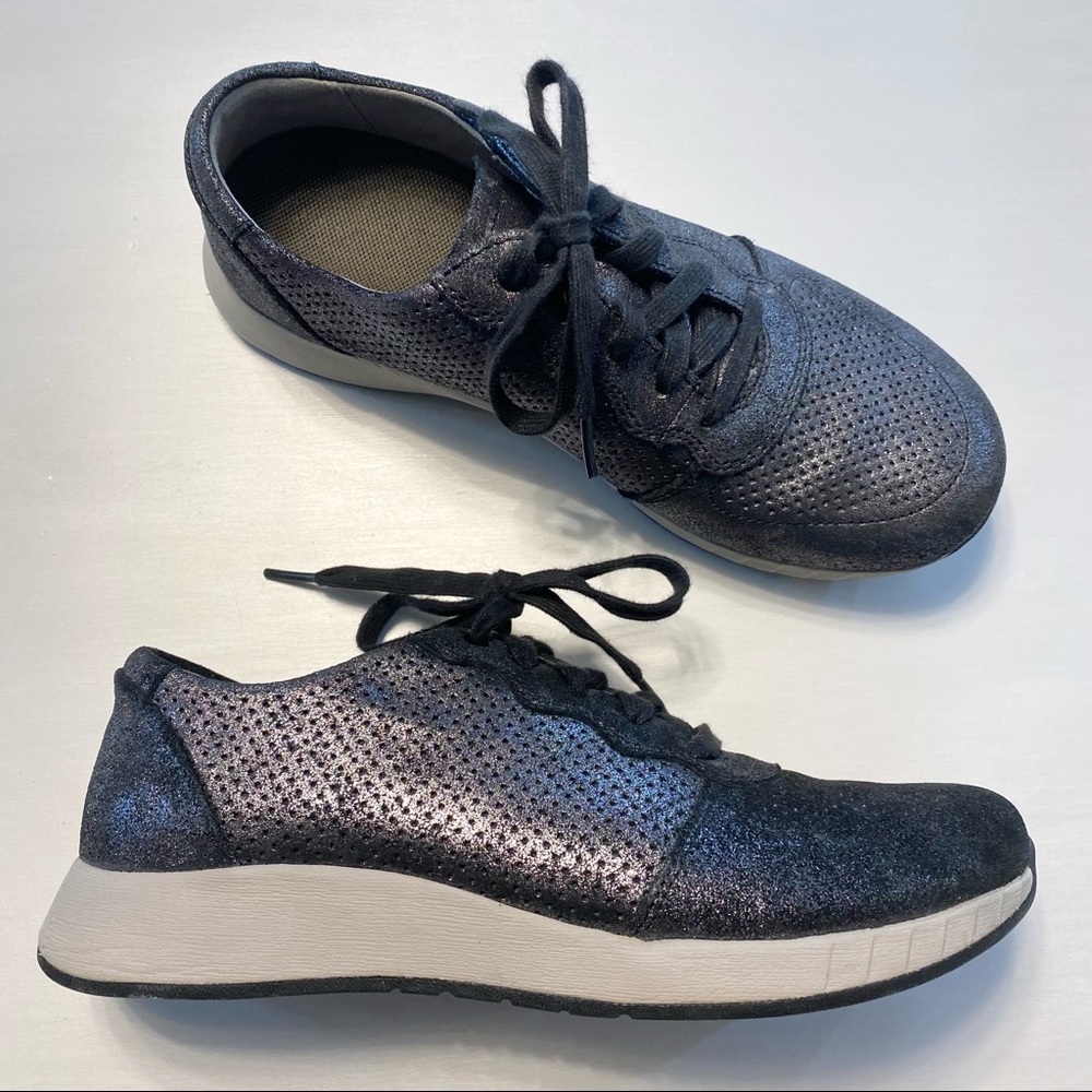 Dansko Christina Black Metallic Suede Athletic Oxford - Picture 2 of 10